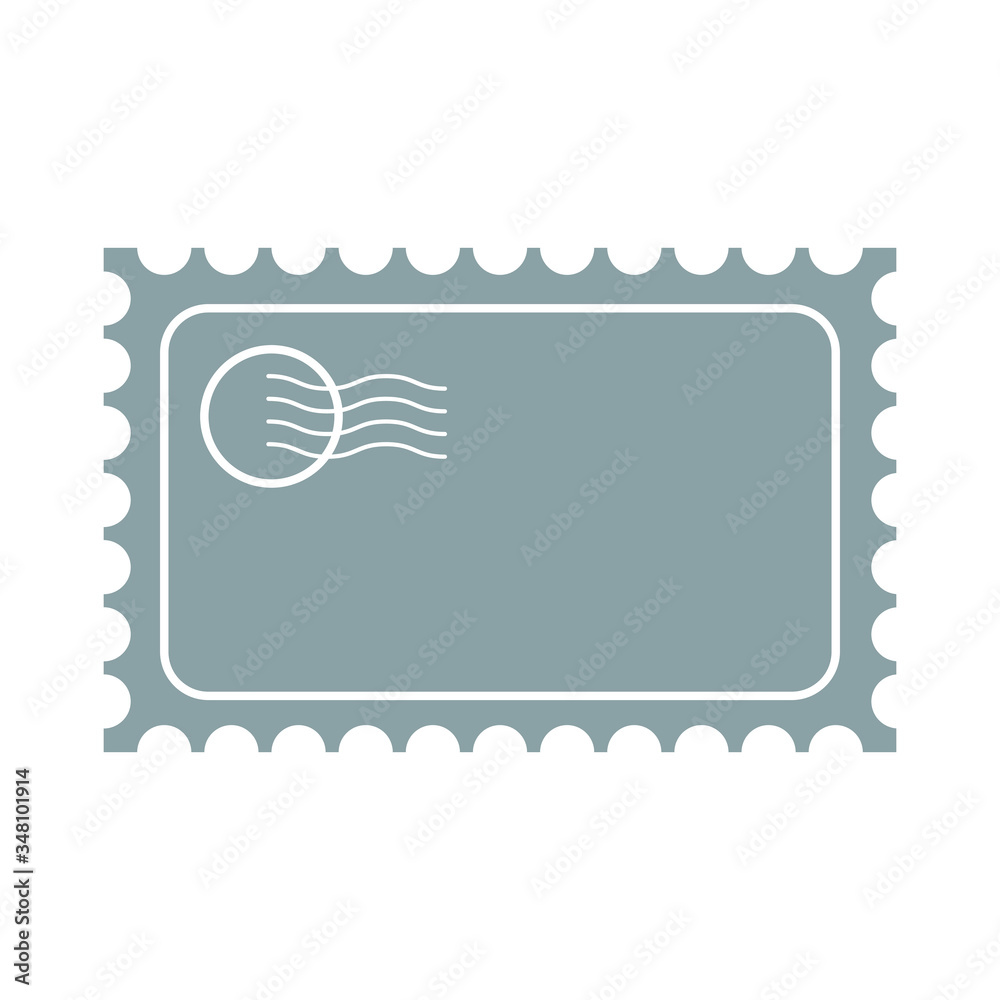 Obraz premium Postage frame icon design isolated on white background