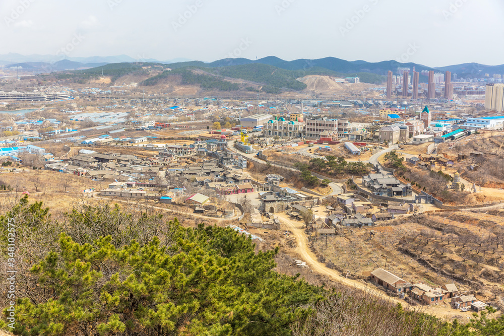 Aerial view of Lushun, Dalian, China