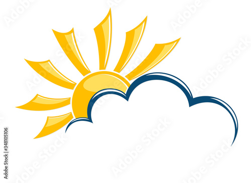A symbol of summer sun and cloud.