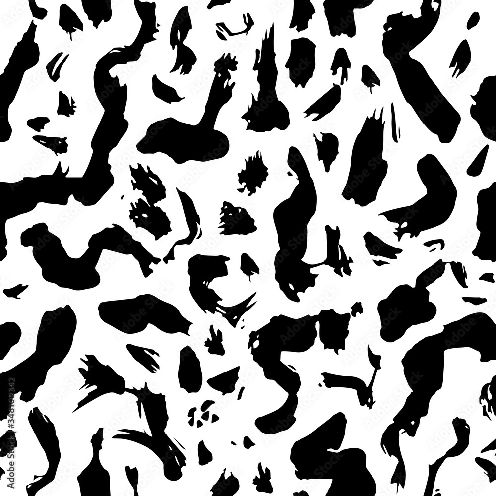 Black and white abstract hand drawn seamless pattern Black and white abstract hand drawn seamless pattern