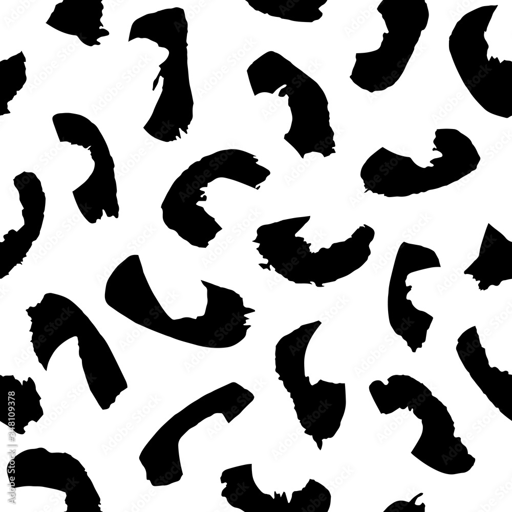 Black and white abstract hand drawn seamless pattern Black and white abstract hand drawn seamless pattern