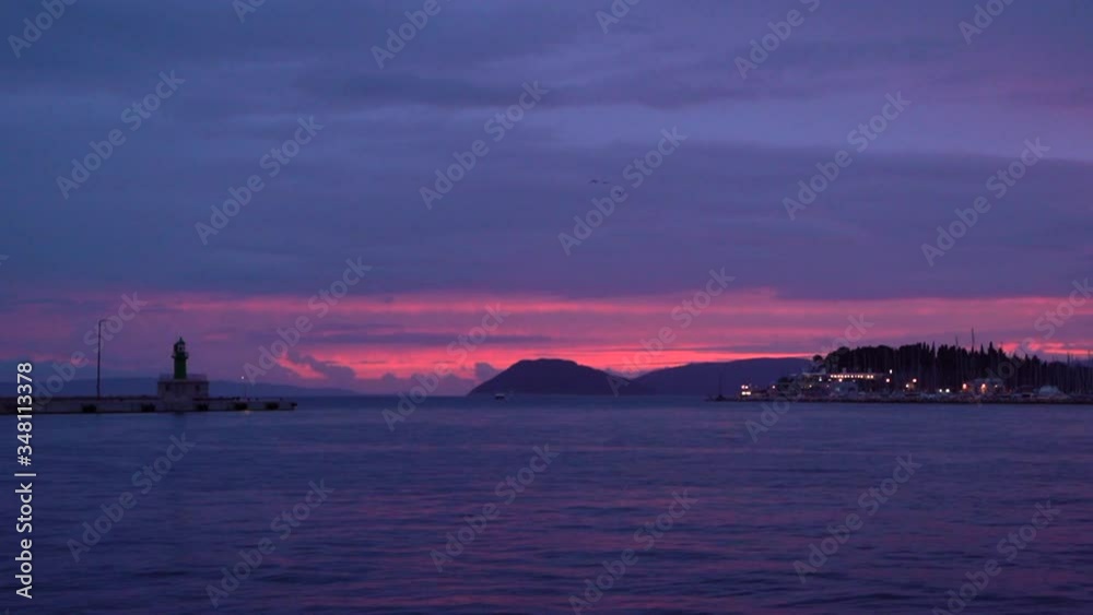 Sunset at the Mediterranean Sea in Sicily