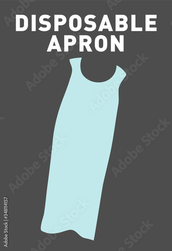 Disposable apron vector dark background