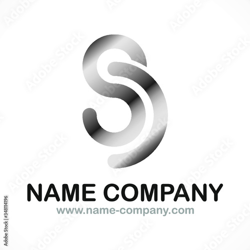 Logo SD moderne métallique métal