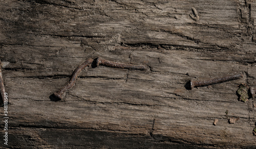 Old wooden plank background with vertical lines.