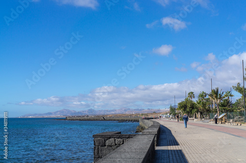 Beautiful landscape of arrecife beach