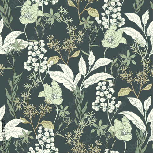 Floral background with tulips. Background for surface design