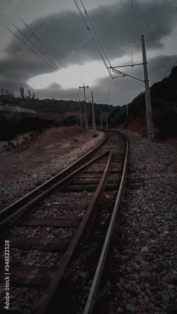 Obraz premium Carril de tren