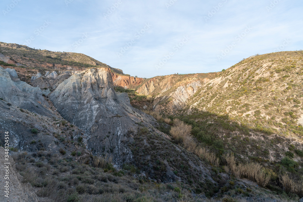 mountainous landscape with badlands in southern Spain