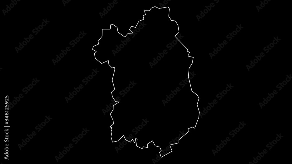 Fejer Hungary map outline animation