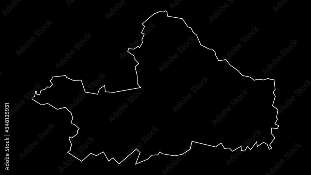 Gyor Moson Sopron Hungary map outline animation Gyor Moson Sopron Hungary map outline animation