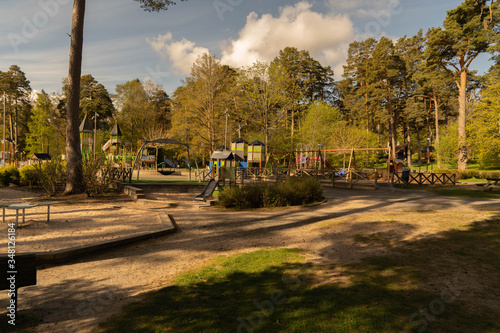 a nice day in the playground for children