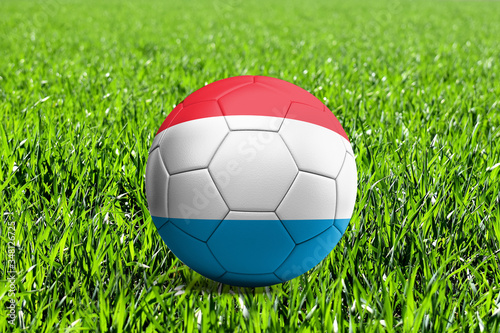 Luxembourg Flag on Soccer Ball