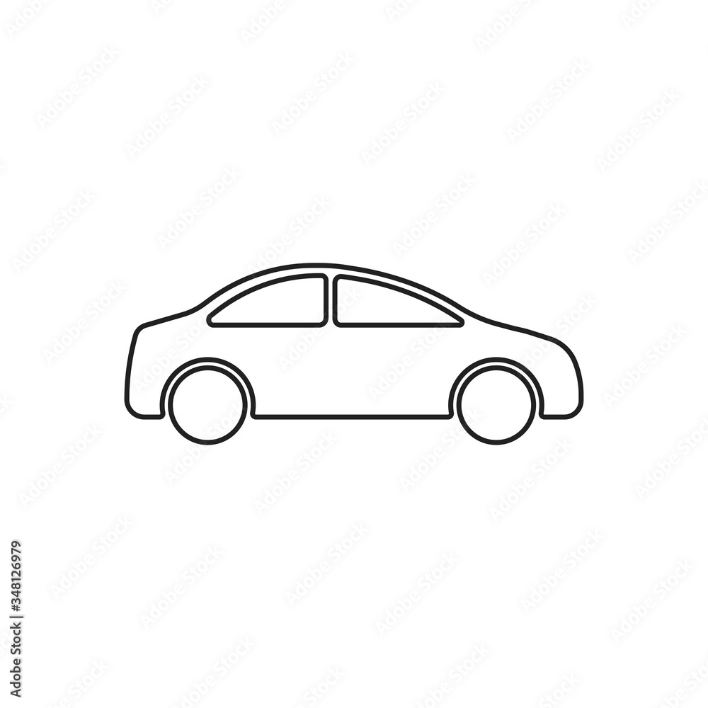 Car icon line simple vector illustration. Isolated icon