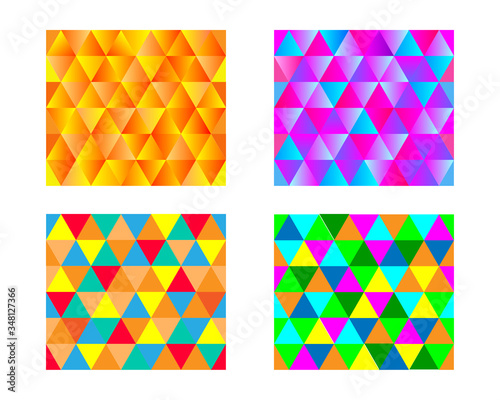 Abstrack triangle background full color free vector