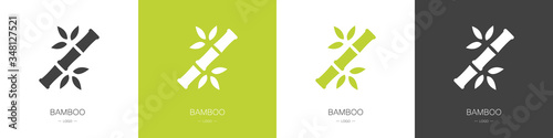 Set of bamboo logos. Collection. Modern style. Vector illustration 