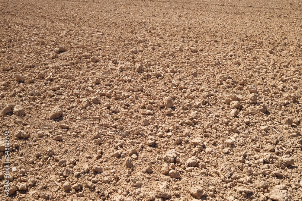 Plowed field view Plowed field view