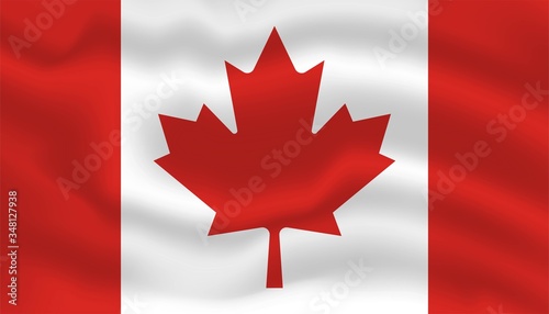 Canada flag maple leaf background template.