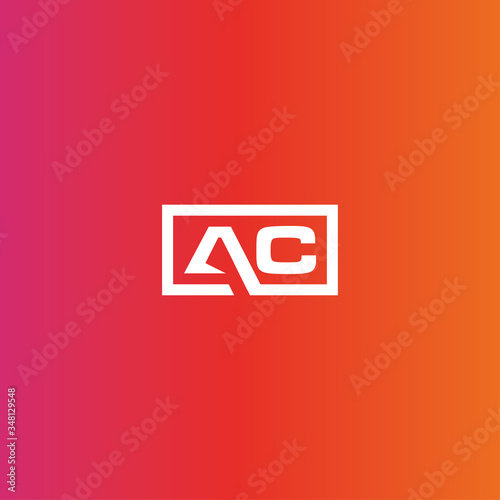 letter AC logo design vector