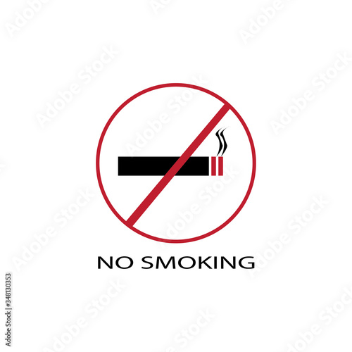 Warning icon in no-smoking vector design