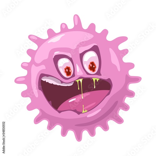Human immunodeficiency viruses or HIV are two species of Lentivirus infecting humans, cause acquired immunodeficiency syndrome AIDS . Vector cartoon comic illustration isolated on white.