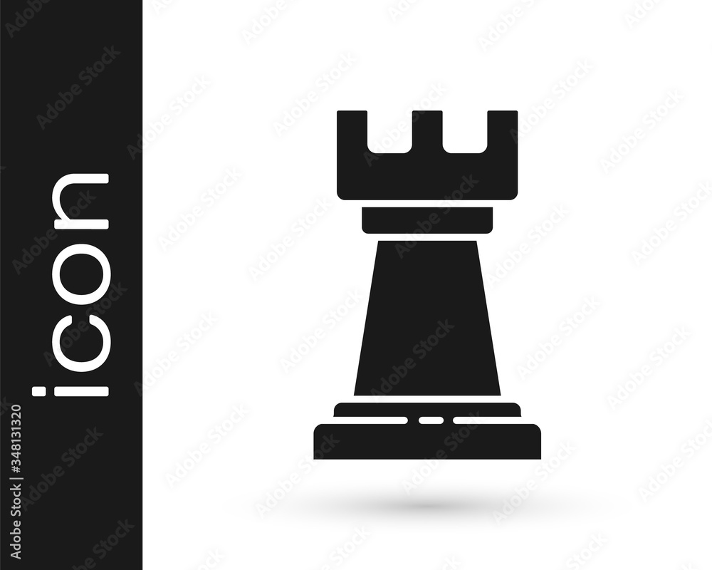 Grey Business strategy icon isolated on white background. Chess symbol. Game, management, finance. Vector Grey Business strategy icon isolated on white background. Chess symbol. Game, management, finance. Vector