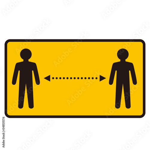 Social distancing set of icon