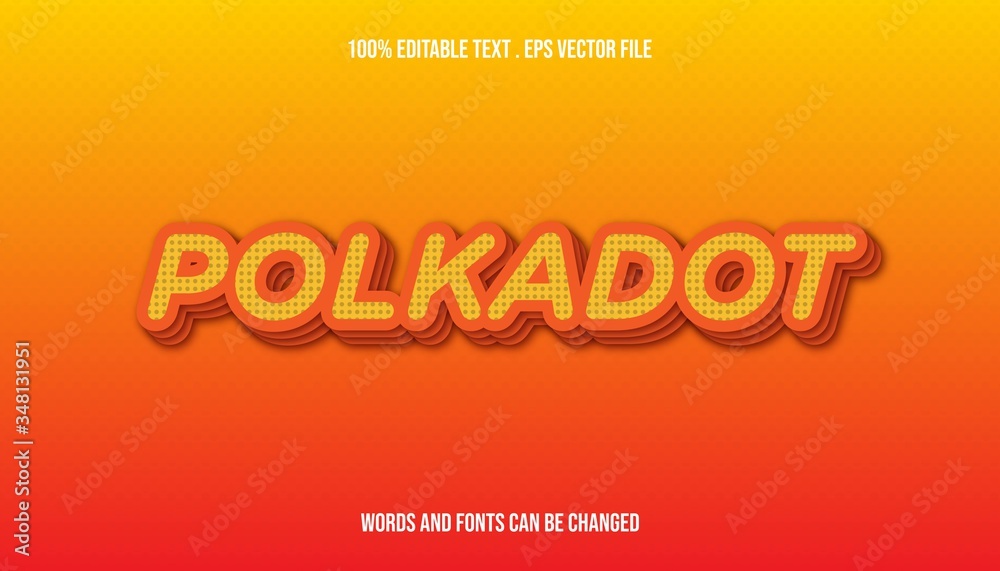 Editable text effect with polkadot and shadow template. Editable text effect with polkadot and shadow template.