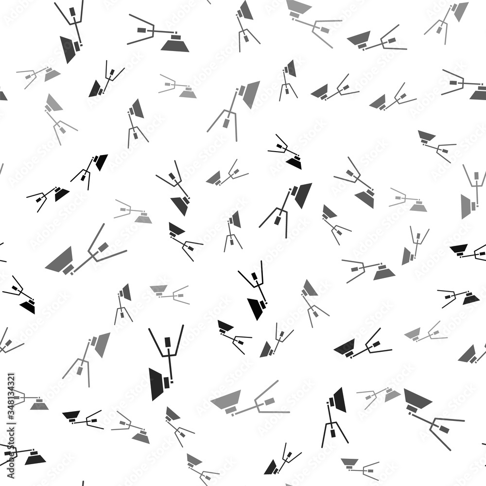 Black Movie spotlight icon isolated seamless pattern on white background. Light Effect. Scene, Studio, Show. Vector Black Movie spotlight icon isolated seamless pattern on white background. Light Effect. Scene, Studio, Show. Vector
