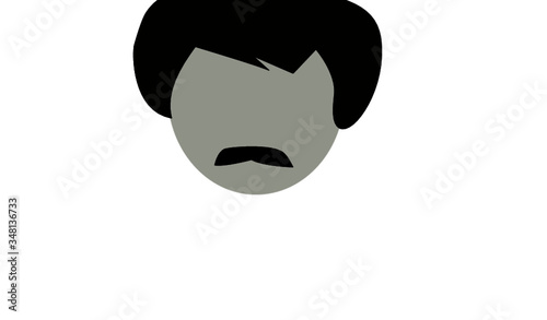 mustache character  vector 
