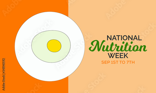 Vector illustration on the theme of national Nutrition week observed each year from September 1st to 7th.