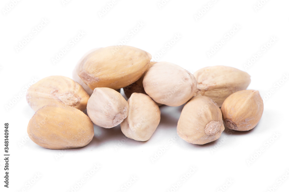 Heap of closed unopened pistachios Heap of closed unopened pistachios