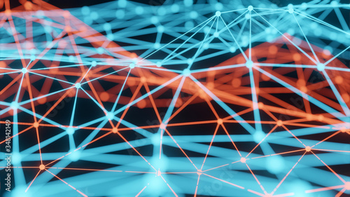 abstract polygon line effects background