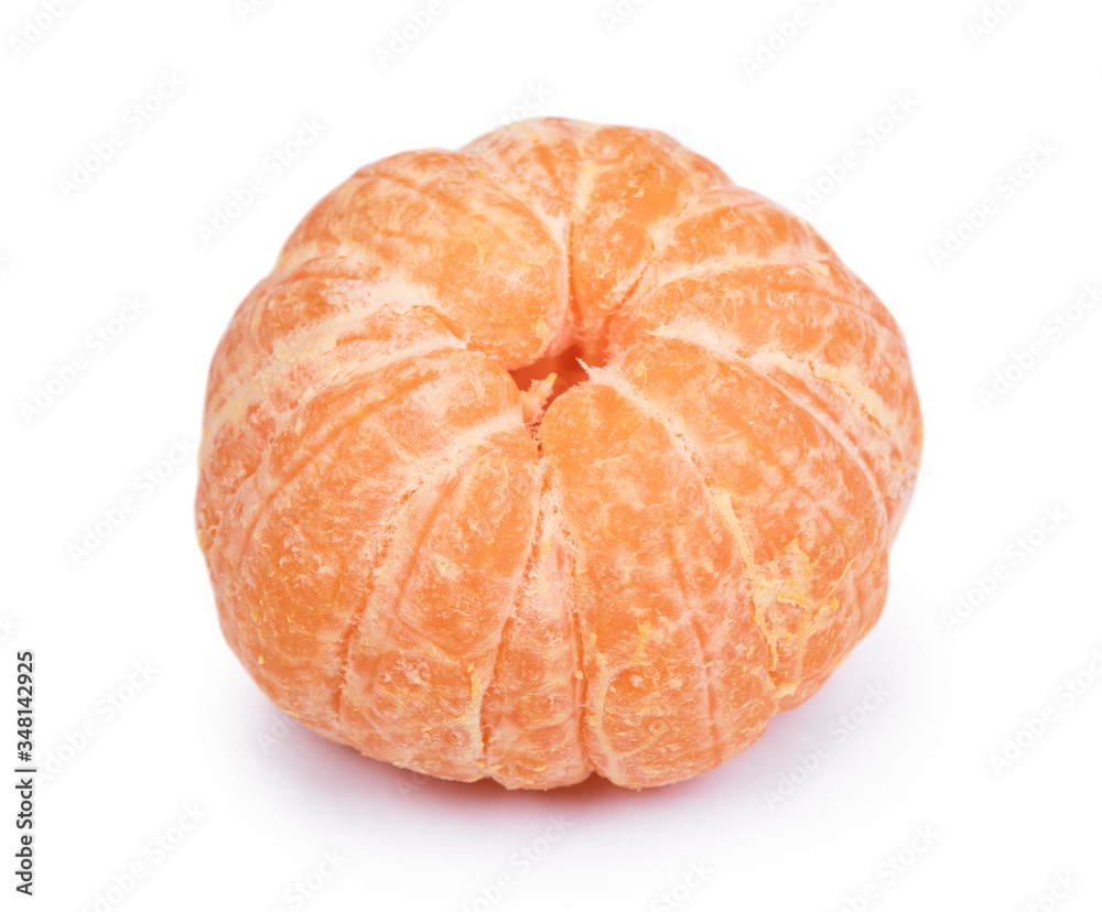 Fresh peeled mandarin isolated