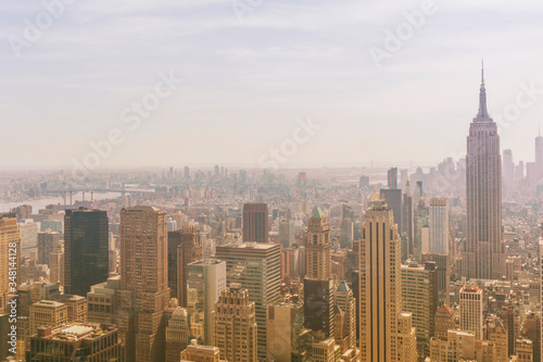 New york city skyline view with the empire state building