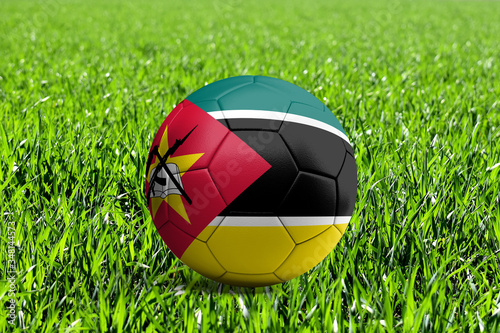 Mozambique Flag on Soccer Ball