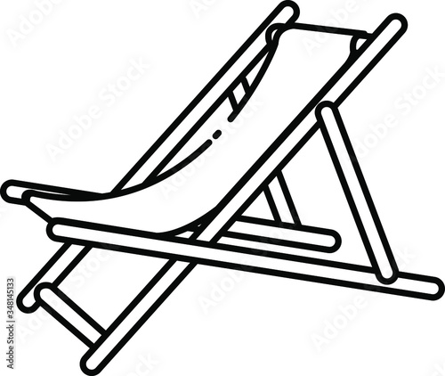 beach chair icon , vector illustration