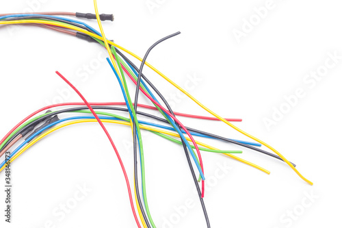 Multicolored copper cables for electricity transmission