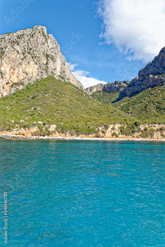Fototapeta Naklejka Na Ścianę i Meble -  Cruising in the gulf of Orosei, east coast of Sardinia - Italy