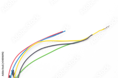 Multicolored copper cables for electricity transmission