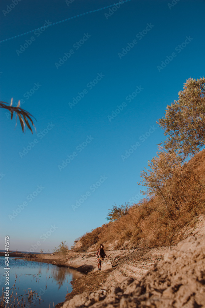 Autumn nature on the shore of lake Autumn nature on the shore of lake