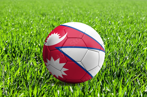 Nepal Flag on Soccer Ball