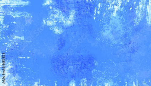 Dirty and ruined blue background with marbled texture