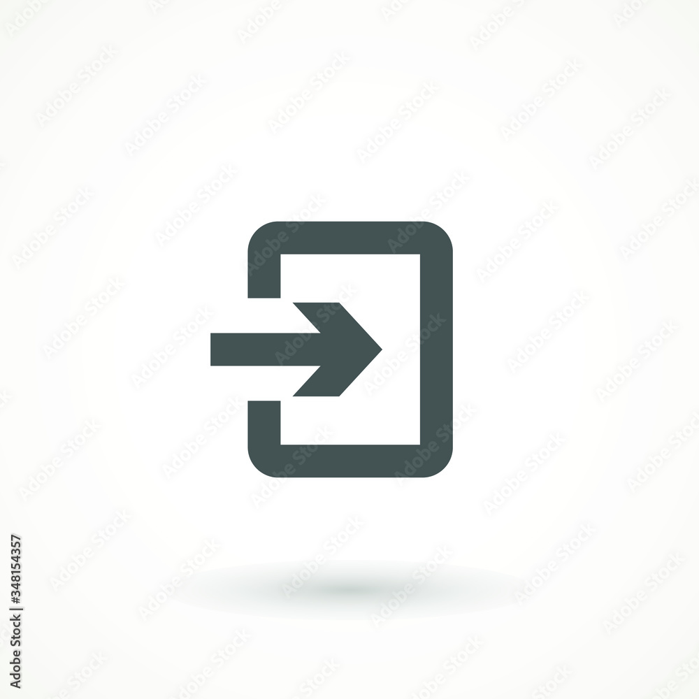 Emergency exit icon vector Logout and output, outlet, out symbol. isolated of flat style Safe condition sign Emergency exit icon vector Logout and output, outlet, out symbol. isolated of flat style Safe condition sign