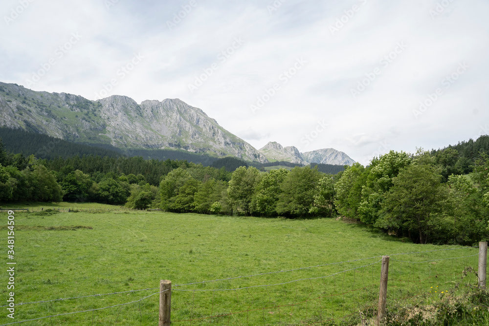 landscape int the basque mountains, basque country,spain landscape int the basque mountains, basque country,spain