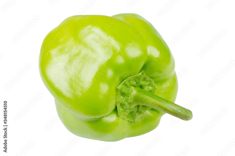 fresh green pepper isolated in white background fresh green pepper isolated in white background