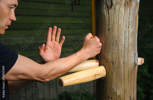 Wing Chun-martial art, martial arts, fighter, training, Wooden Dummy photo