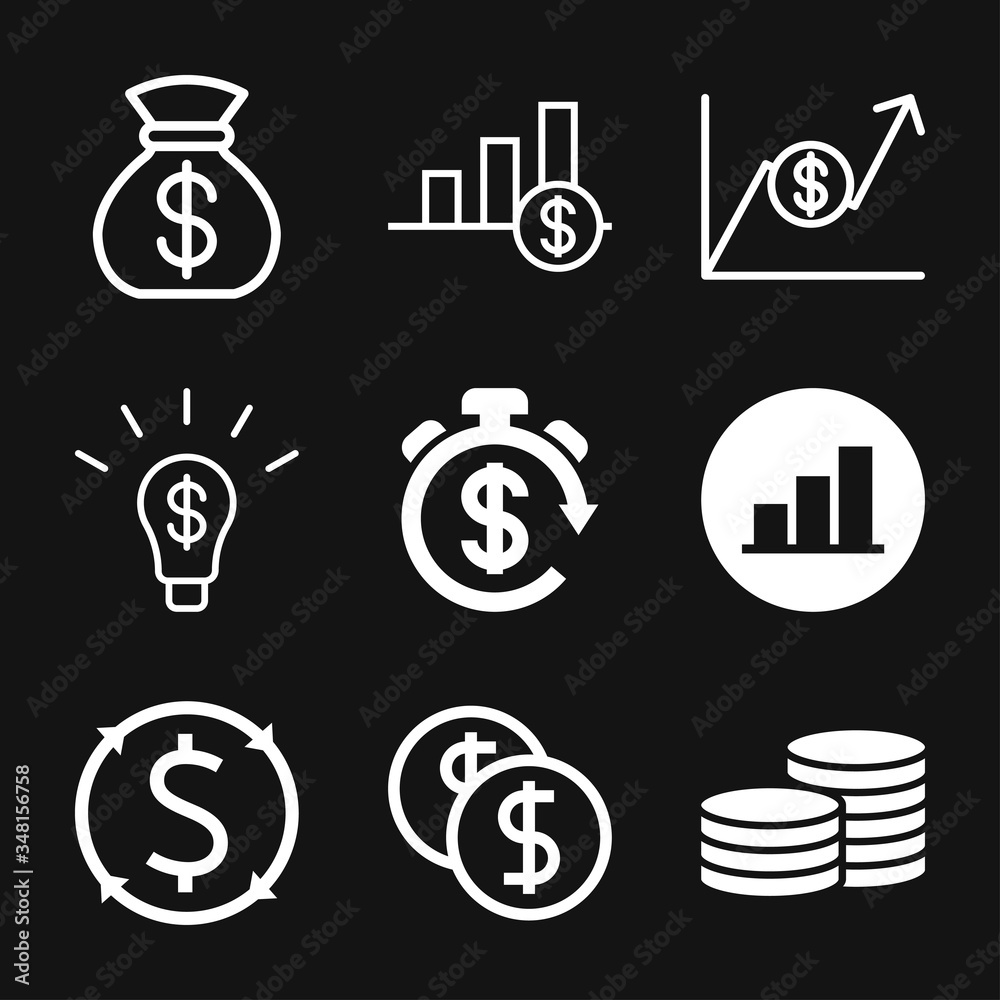 Investments icon. Graph growth graphics vector icon isolated on background Investments icon. Graph growth graphics vector icon isolated on background