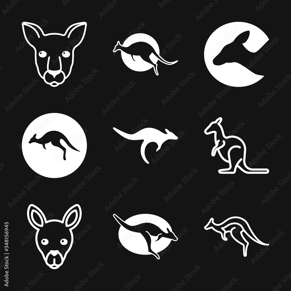 Kangaroo vector icon isolated on background. Animal symbol Kangaroo vector icon isolated on background. Animal symbol