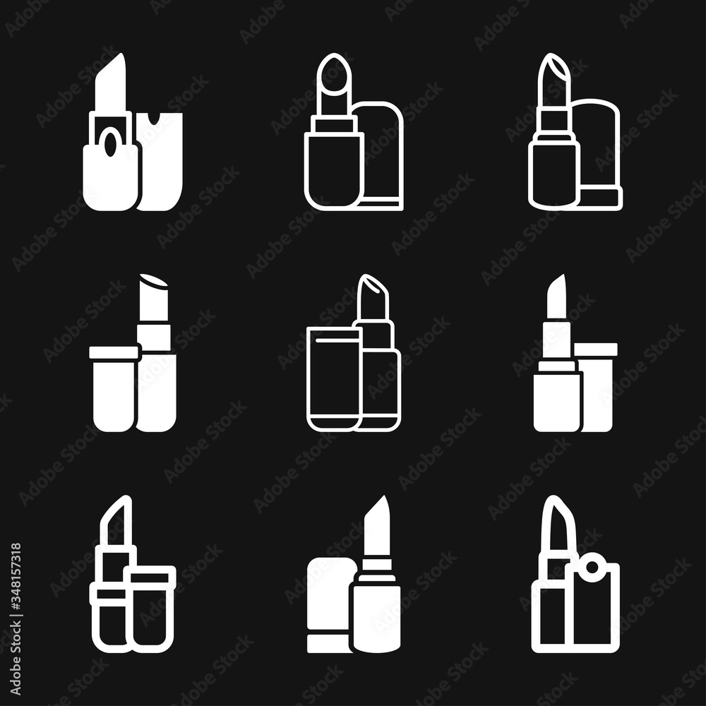Lipstick icon cosmetics symbol. Lipstick Flat design Lipstick icon cosmetics symbol. Lipstick Flat design